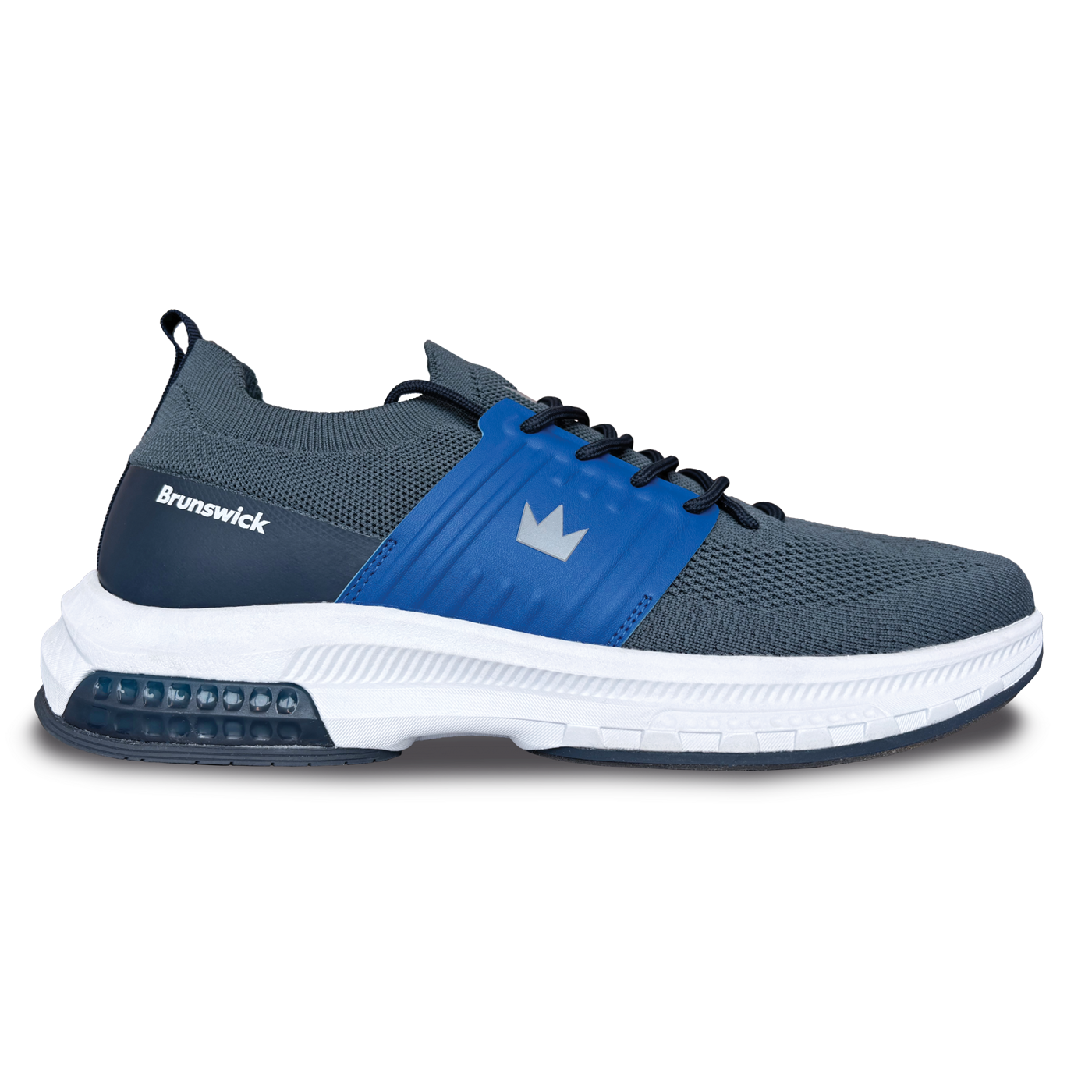 Brunswick Alpha Max Grey/Navy Men's Bowling Shoes
