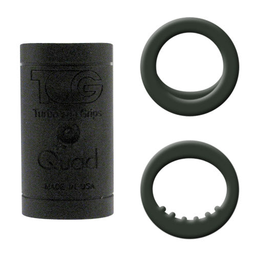 Turbo Quad 2 Soft 4-N-1 (Nubs/Semi-Bump) Black Finger Inserts Each