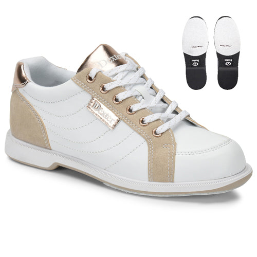 Dexter Groove IV White/Nubuck/Rose Gold Wide