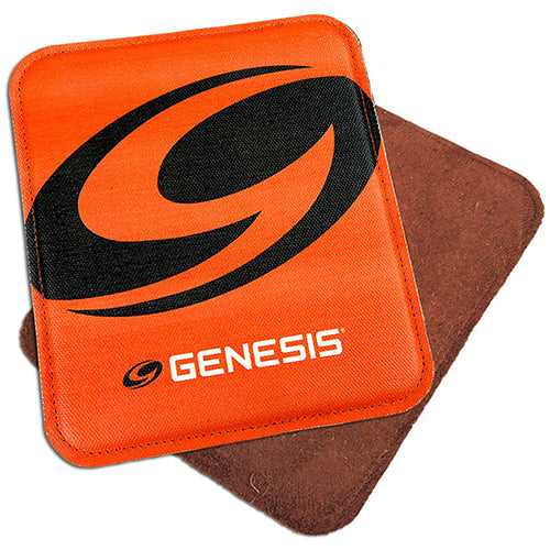 Genesis Pure Pad Grafix Buffalo Leather Ball Wipe Orange G Logo