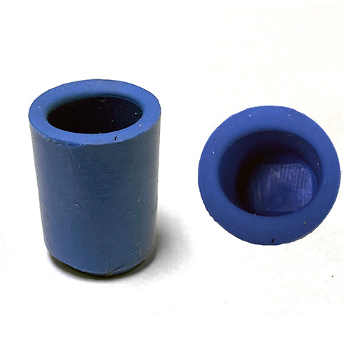 Vise Blue Silicone Smooth Ovals Finger Inserts Each